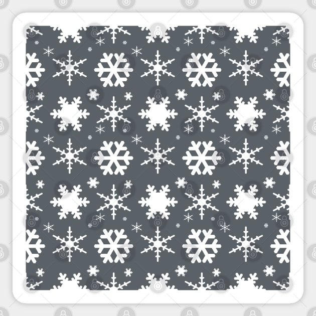 Snowflakes Gray Sticker by BlakCircleGirl